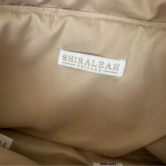 Shiraleah Pink and Cream Striped Sandy Paper Straw Shoulder Bag Chain Strap - Picture 6 of 7